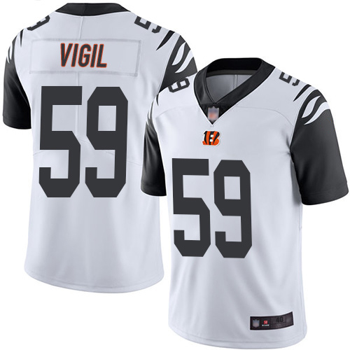 Cincinnati Bengals Limited White Men Nick Vigil Jersey NFL Footballl #59 Rush Vapor Untouchable->cincinnati bengals->NFL Jersey